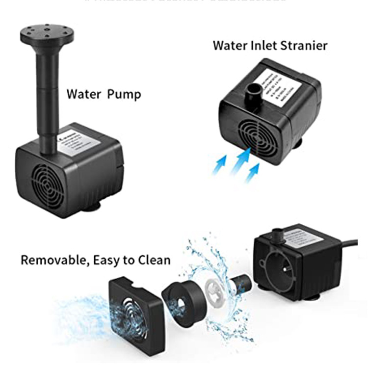 1.5W solar ground mounted fountain outdoor water pool water landscape wall mounted nail style miniature fountain - V.I.P Digital Presence