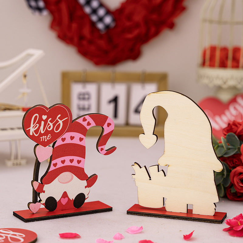 Valentine's Day Decoration Products Creative Love Rudolf Wooden Ornaments Romantic Wedding Love Home Decoration - V.I.P Digital Presence