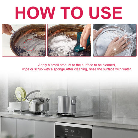 Multifunctional Cleaning Cream, Kitchen Stove Hood Pot Bottom Wash Basin Dirt Oil Cleaning Cream - V.I.P Digital Presence
