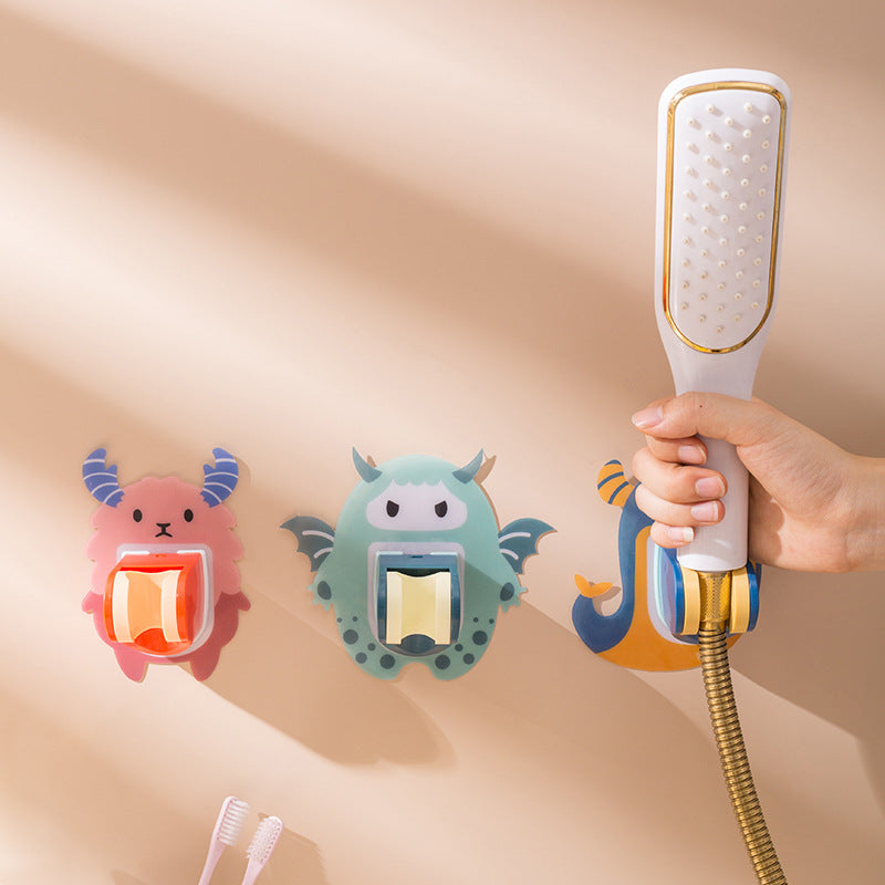 New Cartoon Silicone Shower Bracket Free Punch Bathroom Shower Base Adjustable Shower Seamless Paste Bracket - V.I.P Digital Presence