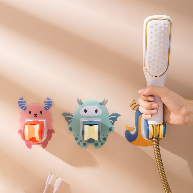 New Cartoon Silicone Shower Bracket Free Punch Bathroom Shower Base Adjustable Shower Seamless Paste Bracket - V.I.P Digital Presence