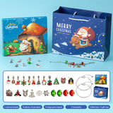 DIY creative children's bracelet jewelry 24-grid calendar Christmas holiday surprise blind box silver set - V.I.P Digital Presence