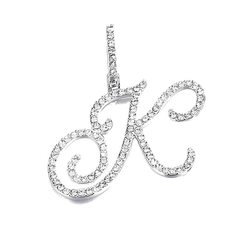 Hip hop accessories grass letter pendant melon seed buckle Cuban chain accessory - V.I.P Digital Presence