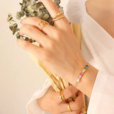 Contrast Zircon Titanium Steel Bracelet - V.I.P Digital Presence