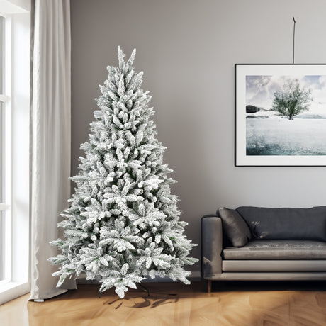 7FT PE&PVC Flocked Christmas tree - V.I.P Digital Presence