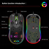 Hollow hole mouse RGB gaming luminous computer office mouse - V.I.P Digital Presence