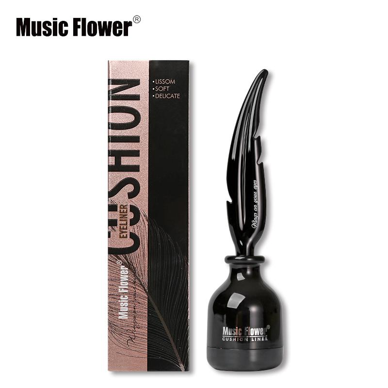 Music Flower Eyes Make Up Cushion Eyeliner Waterproof Long Lasting Eye Liner Pencil Black Quick-drying Eyelid Natural - V.I.P Digital Presence