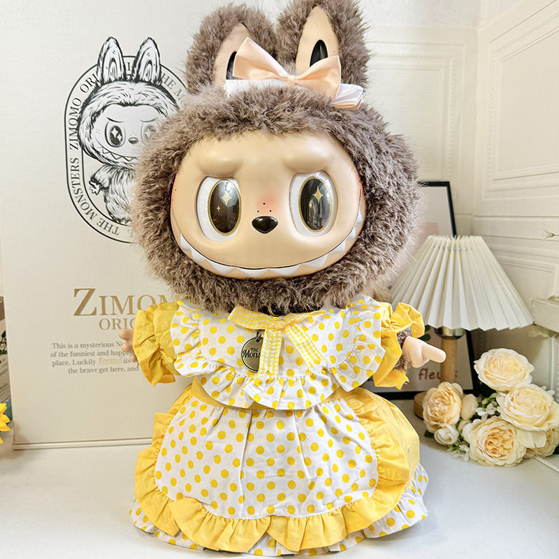 Clothing with 58cm LABUBU Design ZIMOMO Doll Clothes Rubber LABUBU Plush Toy Clothing Cute