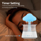 New Designed Cool Mist Essential Oil 7 Colors LED Night Light Wood Grain Cloud Rain Water Air Humidifier - V.I.P Digital Presence