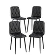 Dining Chairs Set of 4, Modern Kitchen Dining Room Chairs, PU Dining Chair Upholstered Cushion Seat and Sturdy Metal Legs - V.I.P Digital Presence