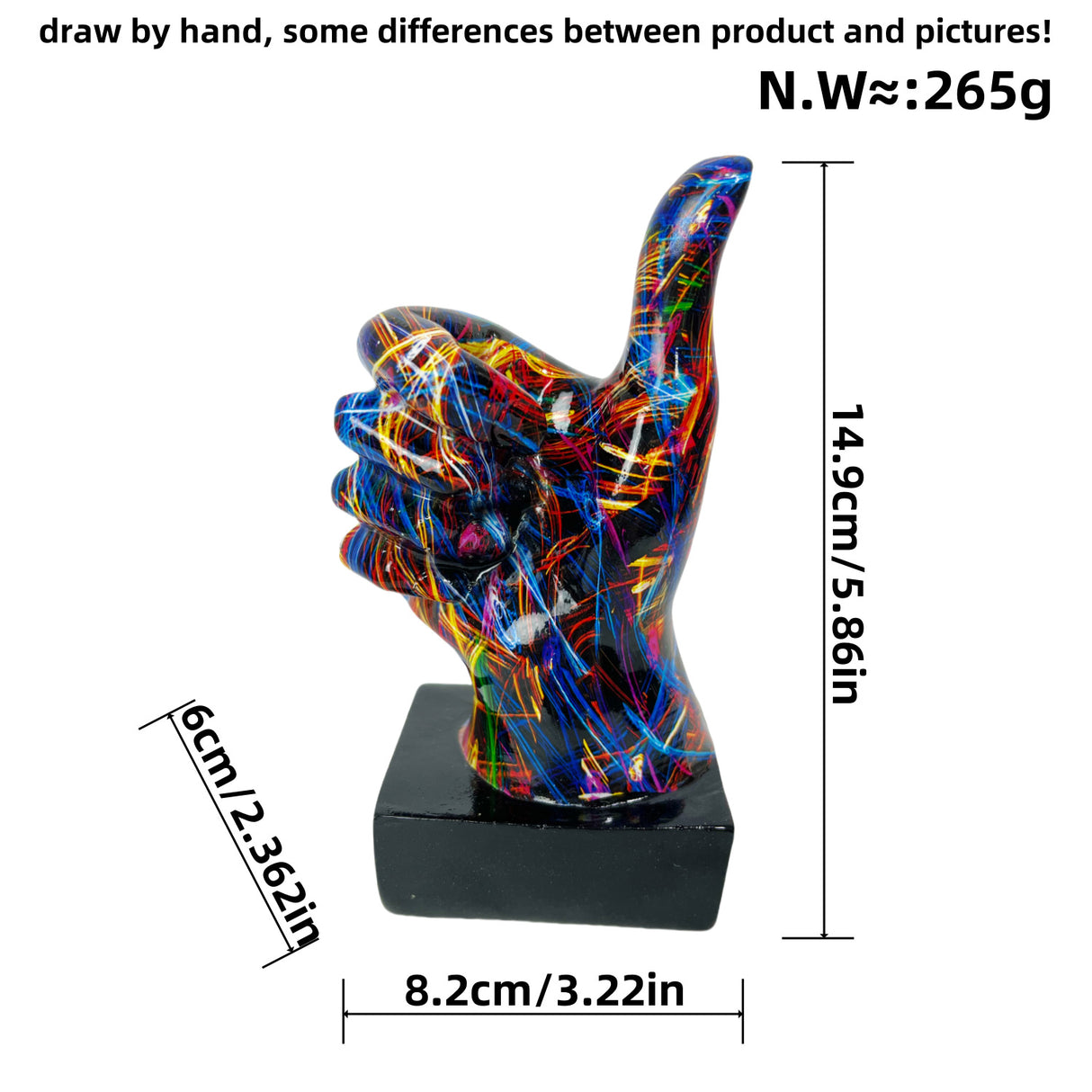 Internet celebrity graffiti gesture ornaments, home living rooms, offices, desktop exhibition halls, resin handicrafts, decorative products - V.I.P Digital Presence