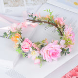 Simulated flower headdress tourist vacation princess flower fairy performance dance hair accessory female - V.I.P Digital Presence