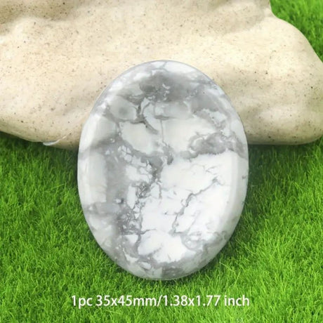 Thumb Worry Stones Oval Massage Quartz Healing Crystal Chakra Energy Therapy Meditation Spiritual Natural Gemstone Decor - V.I.P Digital Presence