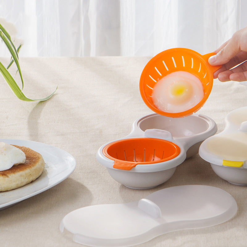 Mini Twin Egg Boiler Creative Tableware Microwave Oven Egg Steamer Double Layer With Lid Egg Steamer Bowl Kitchen Gadget - V.I.P Digital Presence