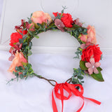 Wreath cloth art Rose Hair Ornament children's scenic spot Festival Performance welcome ceremony headdress headdress - V.I.P Digital Presence