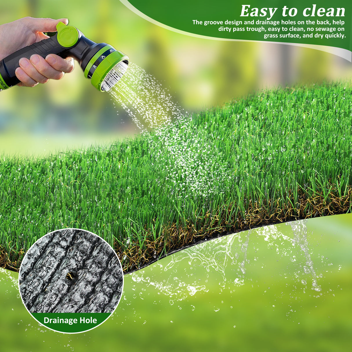 4FTX6FT outdoor artificial grass running blanket, thick and realistic fake grass roll with a pile height of 1.38 inches - V.I.P Digital Presence