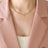 Brass Inlaid Zircon Letter Pendant Necklace - V.I.P Digital Presence