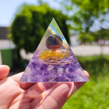 8cm foreign trade same style crystal ball pyramid crystal crushed stone drip resin pyramid ornament - V.I.P Digital Presence