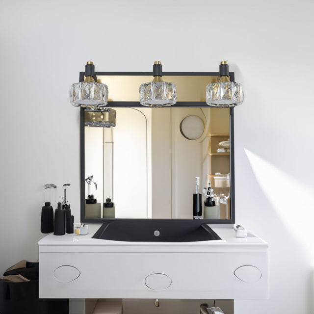 LED 3-Light Modern Crystal Bathroom Vanity Light Over Mirror Bath Wall Lighting Fixtures - V.I.P Digital Presence