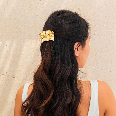Metal concave convex folded alloy hair clip Hairpin irregular temperament hair clip - V.I.P Digital Presence