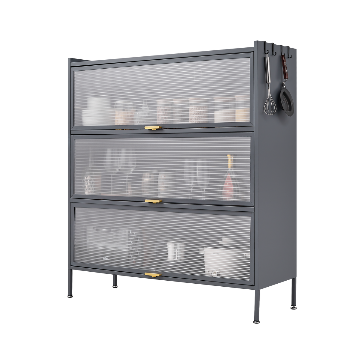 3 Tier Pantry Storage Cabinet Baker Racks for Kitchen with Storage Kitchen Pantry Storage Cabinet Microwave Rack Storage Rack - V.I.P Digital Presence