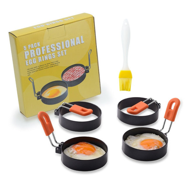 Creative thickened stainless steel non stick coating circular egg fryer hamburger patty mold - V.I.P Digital Presence