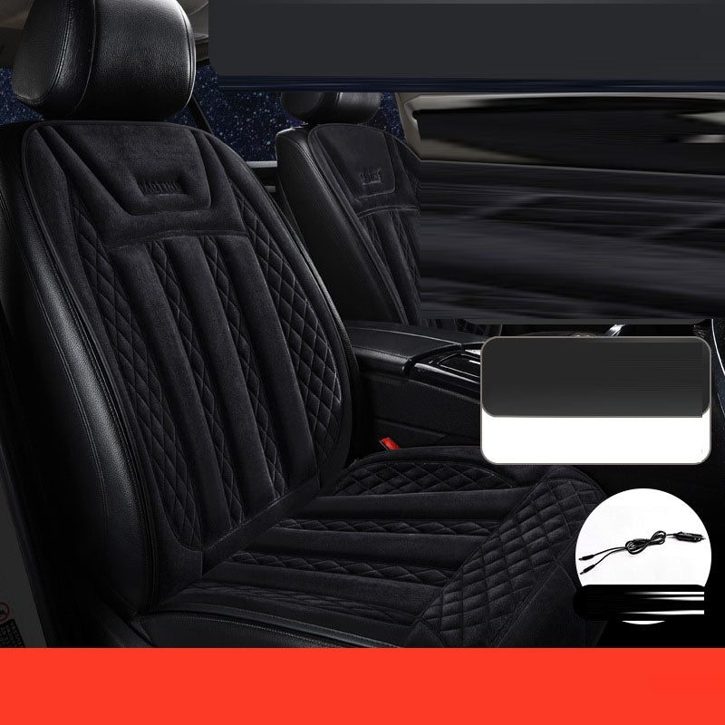 Car heated seat cushion winter single seat car electric heating modified plush seat cushion 12V24V warm - V.I.P Digital Presence