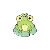 Quack Quack Enamel Pin Custom Frog Lotus Leaf Brooches Bag Lapel Pin Cartoon Animal Badge Jewelry Gift for Kids Friends - V.I.P Digital Presence