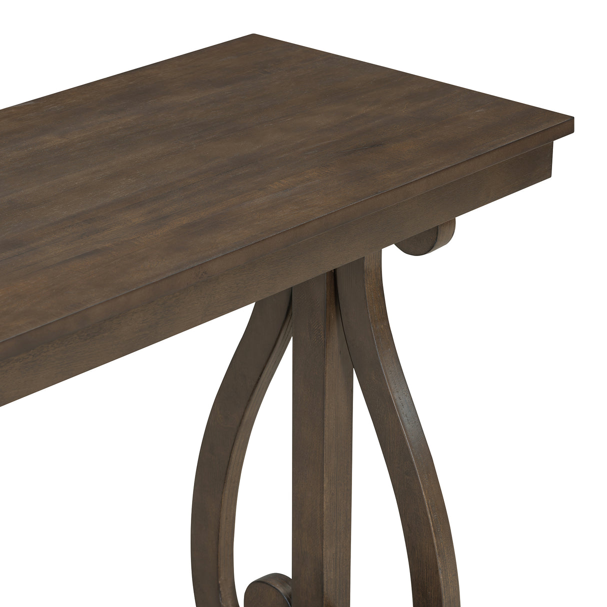 48-Inch Rustic Vintage Console Table --- Farmhouse Style Entryway Table with Open Shelf and Sturdy Construction (Walnut) - V.I.P Digital Presence
