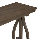 48-Inch Rustic Vintage Console Table --- Farmhouse Style Entryway Table with Open Shelf and Sturdy Construction (Walnut) - V.I.P Digital Presence