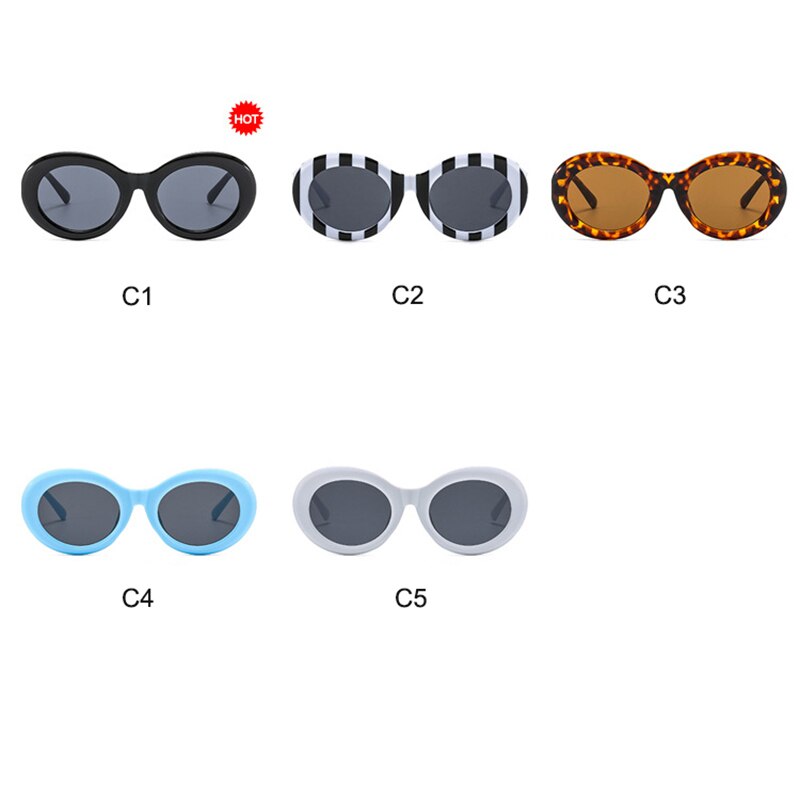 Gafas de sol ovaladas con rayas de cebra, nuevas gafas de sol de estilo hip hop con personalidad para mujer. 