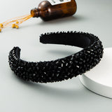 New Baroque Headband Feminine Color Hand-Stitched Glass Bead Headband Thin Sponge Headband - V.I.P Digital Presence