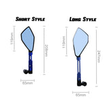 Universal CNC Aluminum Motorcycle Handlebar Rear View Mirrors Blue Anti-glare Mirror for Honda Yamaha Suzuki Scooter ktm - V.I.P Digital Presence