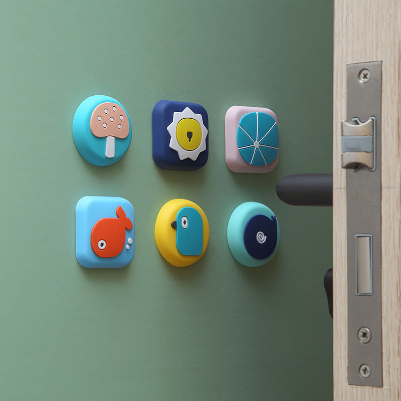 Door Back Door Handle Anti-Collision Pad Silicone Door Touch Door Suction Bump Stick Wall Protective Sleeve Cartoon Suction Cup - V.I.P Digital Presence