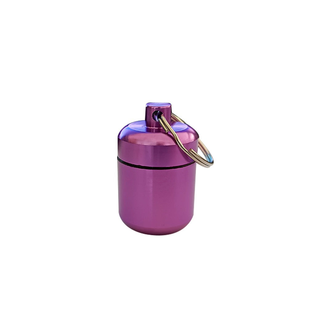 Aluminum alloy sealing ring keychain, aluminum can, short and chubby aluminum alloy metal can, coin earplugs, storage metal bott - V.I.P Digital Presence