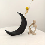 3D-printed Gothic Moon Vase, fits dried & artificial flowers. A unique home decor and desktop charm, a great gift too. - V.I.P Digital Presence