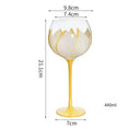 1 Piece Hand Painted Glass Goblet Cup Creative Red Wine Glasses Cup Flower Painted Stemware for Wedding Party Events - V.I.P Digital Presence