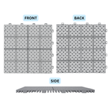 12 x 12 inch gray interlocking deck tiles, plastic waterproof, weighing up to 6613 pounds, with a rose pattern pack of 12 - V.I.P Digital Presence
