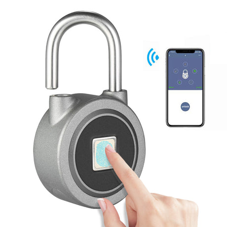 Fingerprint Smart Keyless Lock Waterproof APP Button Password Unlock Anti-Theft Padlock Door Lock - V.I.P Digital Presence