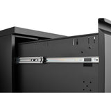 Metal 2 drawer mobile file cabinet with lock, 25.6-inch high legal/letter size file storage cabinet  black - V.I.P Digital Presence