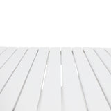 Outdoor Folding Wooden Side Table, White, 15"D x 22.75"W x 18.25"H - V.I.P Digital Presence