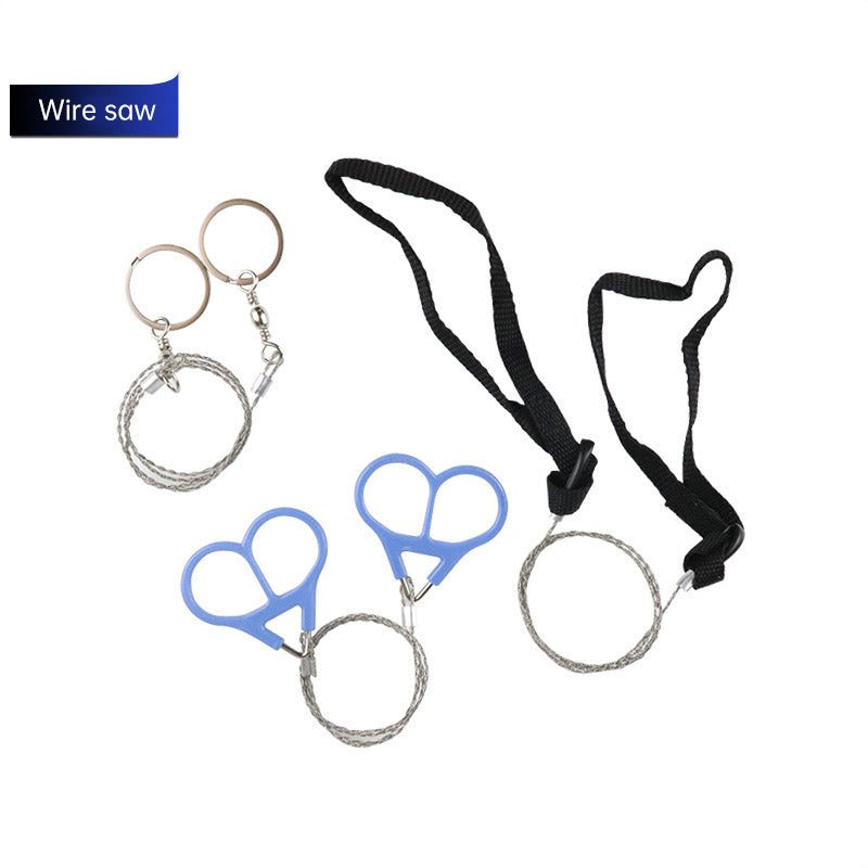 Sierra de alambre de acero manual, motosierra, sierra de cuerda, sierra de cuerda, sierra salvavidas, equipo de supervivencia al aire libre, suministros para actividades al aire libre