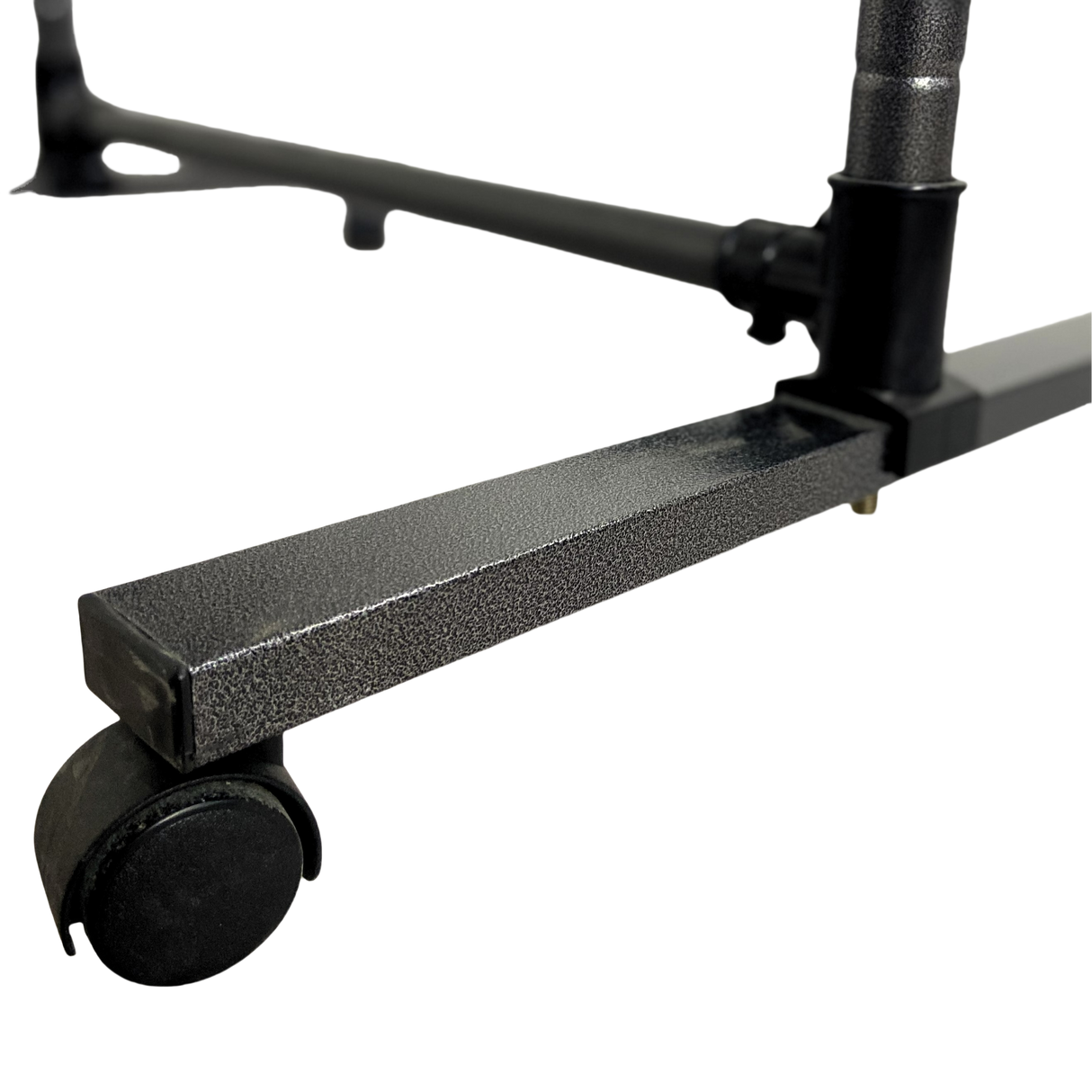 Short clothes hanger with chassis and wheels, heavy-duty rolling clothes hanger, black - V.I.P Digital Presence