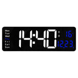 13/16 Inches Large LED Digital Wall Clock ,Wall Mounted Remote Control Temperature Date Week Display Timer Dual Alarm Clock - V.I.P Digital Presence