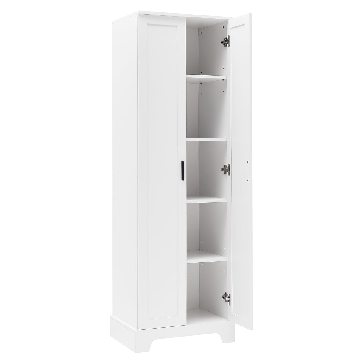 Storage Cabinet with Two Doors for Bathroom, Office, Adjustable Shelf, MDF Board, White - V.I.P Digital Presence