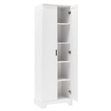 Storage Cabinet with Two Doors for Bathroom, Office, Adjustable Shelf, MDF Board, White - V.I.P Digital Presence