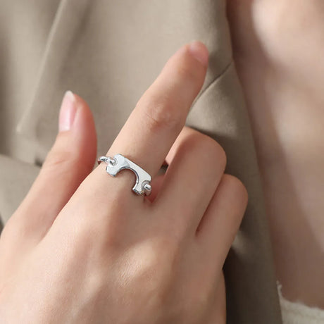 18K Gold-Plated Irregular Open Ring - V.I.P Digital Presence