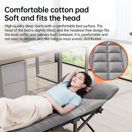 Outdoor camping bed, foldable beach bed, single garden siesta bed, with storage bag, lightweight. - V.I.P Digital Presence