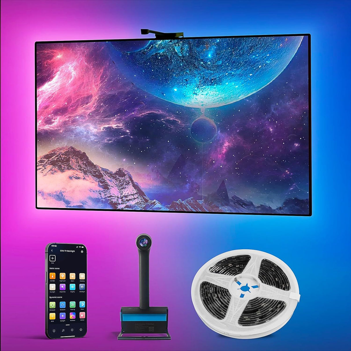 LED Light Strip Bluetooth Sync TV Background Ambient Light with Camera Color Matching - V.I.P Digital Presence