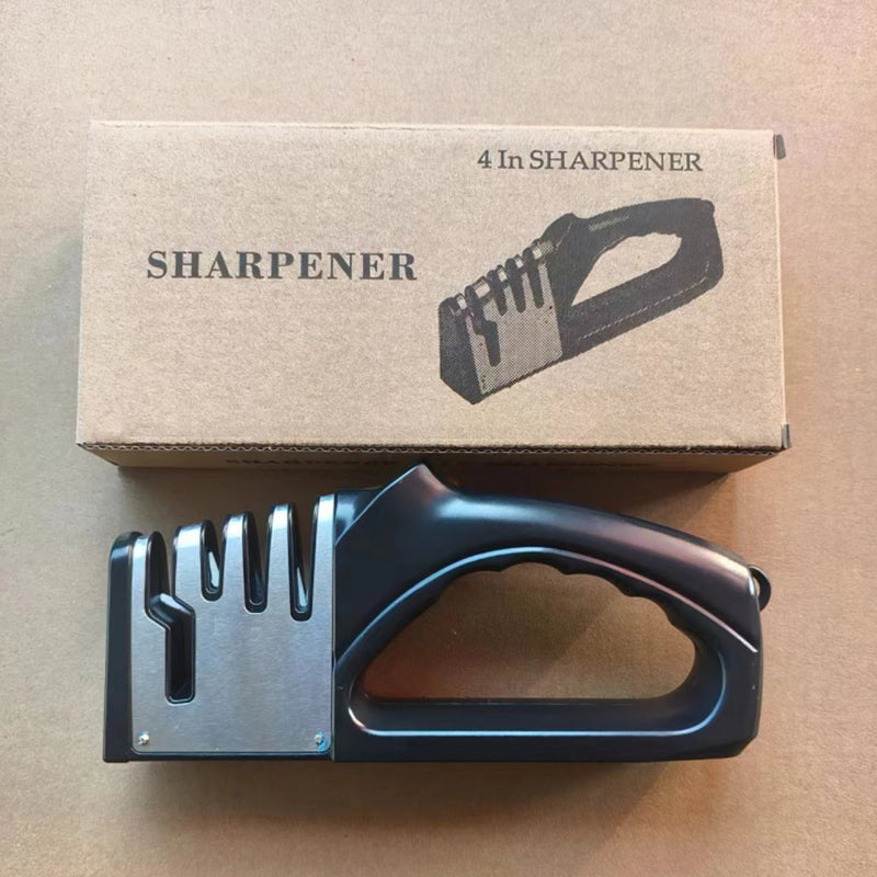 4 - stage kitchen knife sharpener, multifunctional, portable, non - slip base, kitchen gadget - V.I.P Digital Presence